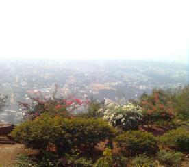 Mist over Vizac city- view from Kailashgiri Hills